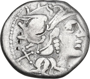 obverse: C. Renius. AR Denarius, 138 BC