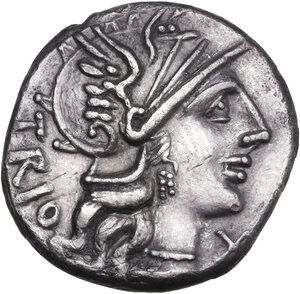 obverse: Cn. Lucretius Trio. AR Denarius, 136 BC