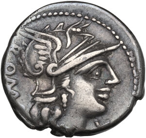 obverse: C. Minucius Augurinus. Denarius, 135 BC