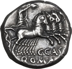 reverse: C. Cassius. Denarius, 126 BC