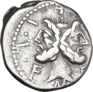 obverse: M. Furius L.f. Philus. AR Denarius, 119 BC