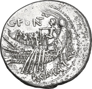 reverse: C. Fonteius. Denarius, 114 or 113 BC