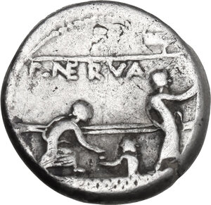 reverse: P. Nerva. Denarius, 113 or 112 BC