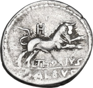 reverse: L. Thorius Balbus. Denarius, 105 BC