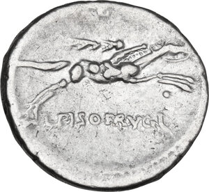 reverse: L. Calpurnius Piso Frugi. Denarius, 90 BC