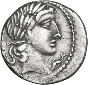 obverse: C. Vibius Pansa. AR Denarius, 90 BC