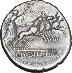 reverse: C. Annius and L. Fabius Hispaniensis. Denarius, mint moving between North Italy and Spain, 82-81 BC