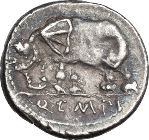 reverse: Q. Caecilius Metellus Pius. AR Denarius, 81 BC