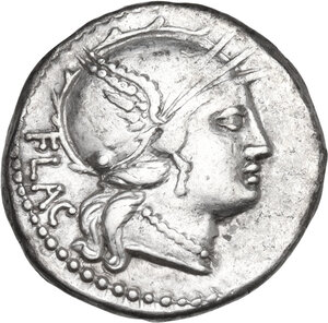 obverse: L. Rutilius Flaccus. Denarius, Rome mint, 77 BC