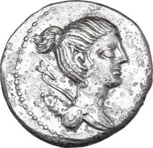 obverse: C. Postumius. Denarius, Rome mint, 74 BC