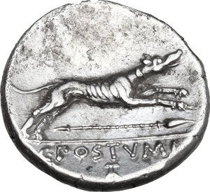 reverse: C. Postumius. Denarius, Rome mint, 74 BC