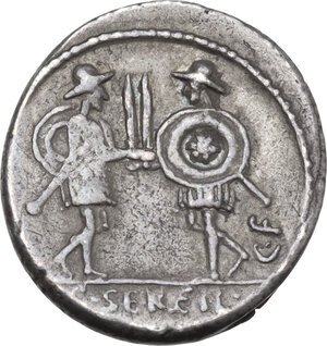 reverse: C. Servilius C.f. AR Denarius, 57 BC