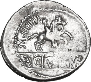 reverse: L. Marcius Philippus. AR Denarius, Rome mint, 56 BC