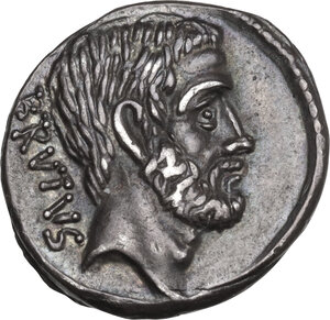 obverse: M. Iunius Brutus. AR Denarius, Rome mint, 54 BC