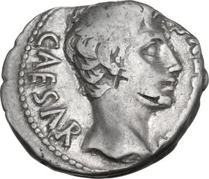 obverse: Augustus (27 BC - 14 AD)  . AR Denarius. Uncertain Spanish mint (Colonia Patricia?), c. 19 BC
