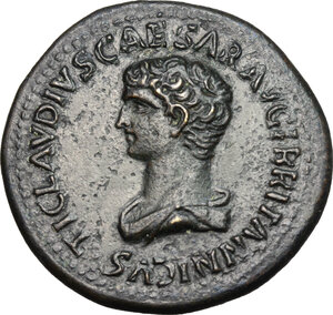 obverse: Britannicus, son of Claudius and Messalina (died 55 AD). AE 