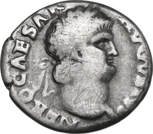 obverse: Nero (54-68). AR Denarius, Rome mint, c. 64-65 AD