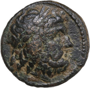 obverse: Southern Apulia, Rubi. AE 19 mm. c. 300-225 BC