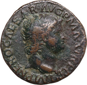 obverse: Nero (54-68). AE As, struck c. 64 AD