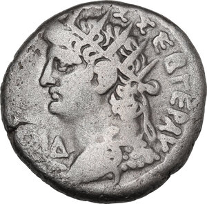 obverse: Nero (54-68). AR Tetradrachm, Alexandria mint (Egypt), dated RY 14 (67-68)
