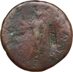reverse: Vespasian (69 -79). AE Sestertius (of Claudius). Countermark applied during the reign of Vespasian, AD 69-79(?)