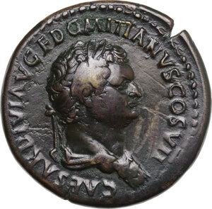 obverse: Titus (79-81). AE Dupondius, 80-81