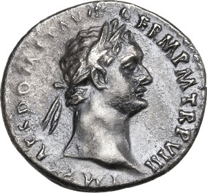 obverse: Domitian (81-96). AR Denarius, 88-89