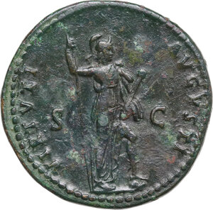 reverse: Domitian (81-96). AE Dupondius, 90-91. Radiate head right