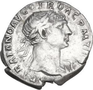 obverse: Trajan (98-117). AR Denarius. “Dacia Capta” commemorative, 108-109