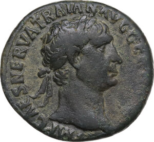 obverse: Trajan (98-117). AE As, 100 AD