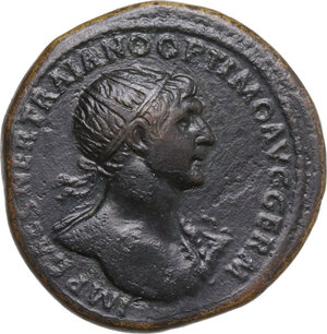 obverse: Trajan (98-117). AE As, 114-117