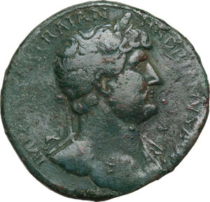 obverse: Hadrian (117-138). AE Sestertius, 121-123
