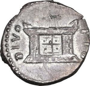 reverse: Divus Antoninus Pius (after 161 AD). AR Denarius. Commemorative issue, struck under Marcus Aurelius and Lucius Verus, AD 162