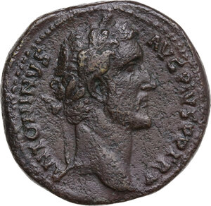 obverse: Antoninus Pius (138-161). AE Sestertius