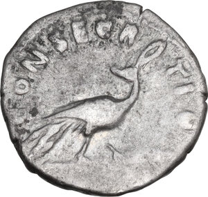 reverse: Diva Faustina I (died 141 AD). AR Denarius. Commemorative issue. Rome mint. Struck under Antoninus Pius, c. 146-161