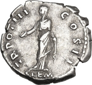 reverse: Marcus Aurelius as Caesar (139-161). AR Denarius, 148-149