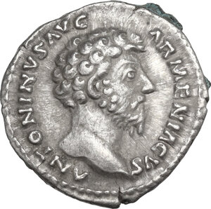 obverse: Marcus Aurelius (161-180). AR Denarius, 163-164