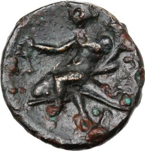 reverse: Southern Apulia, Tarentum. AE 13.5 mm. c. 275-200 BC