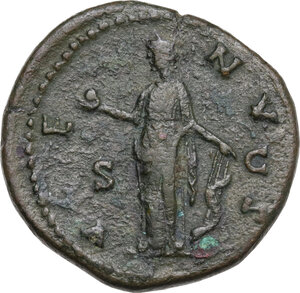 reverse: Faustina II (died 176 AD). AE As, struck under Antoninus Pius, circa 150-152 AD