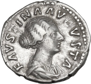 obverse: Faustina II (died 176 AD). AR Denarius, 161-176