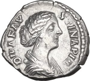 obverse: Diva Faustina II (after 176 AD). AR Denarius, 176-180