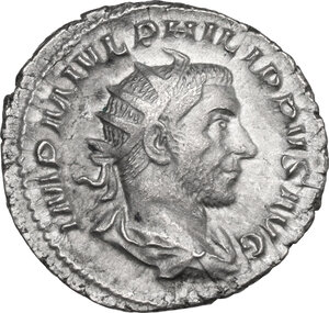 obverse: Philip I (244-249). AR Antoninianus, 2nd emission, AD 244