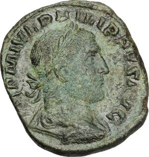 obverse: Philip I (244-249). AE Sestertius, 249 AD