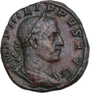 obverse: Philip I (244-249). AE Sestertius