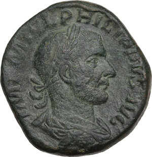 obverse: Philip I (244-249). AE Sestertius, 244-249 AD