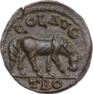 reverse: Time of Gallienus (260-268 AD). Pseudo-autonomous issue. AE 19 mm. Alexandria Troas mint, Troas