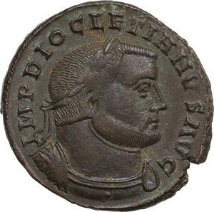 obverse: Diocletian (284-305). AE Follis, Lugdunum mint, 301-303