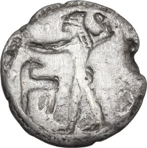 reverse: Bruttium, Kaulonia. AR Third Nomos-Drachm, c. 500-480 BC