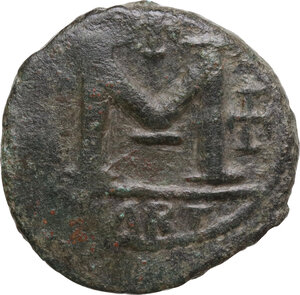 reverse: Justinian I (527-565). AE Follis, Carthage mint, 534-539