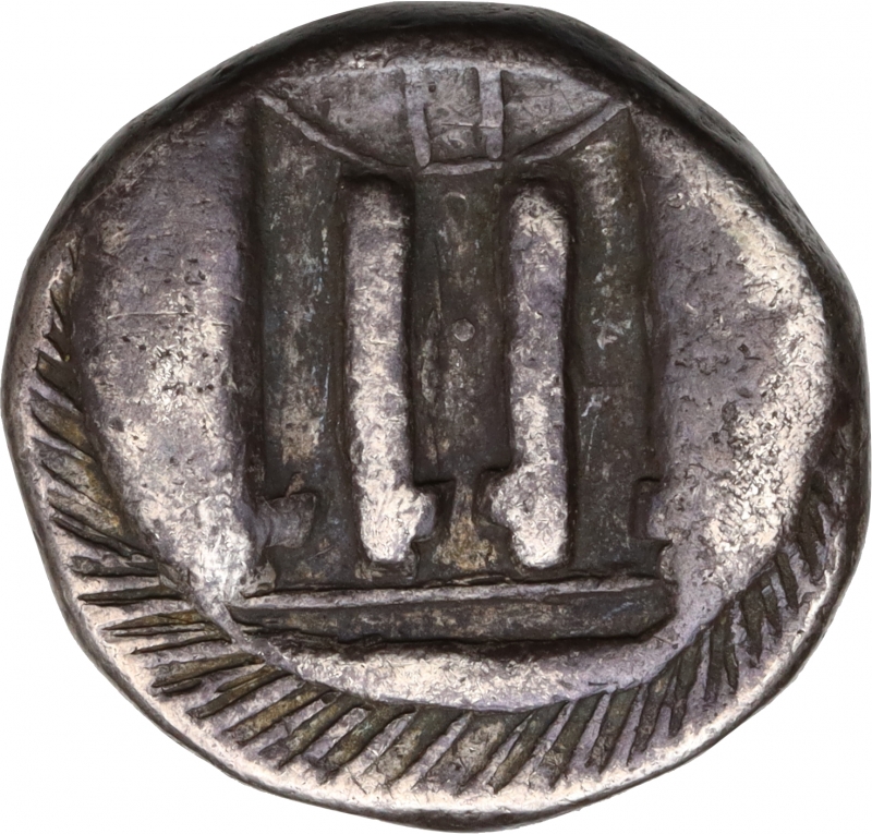 reverse: Bruttium, Kroton. AR Nomos, c. 480-430 BC